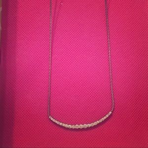 Silpada cubic zirconia bar necklace